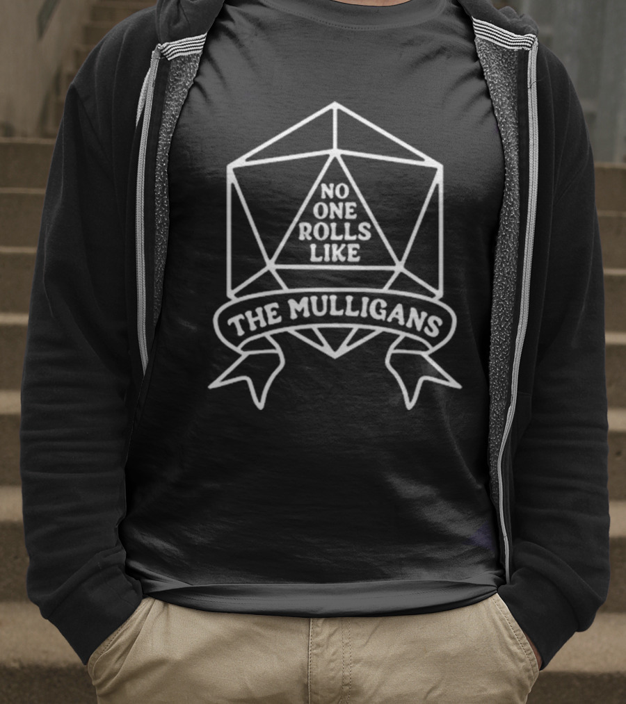 No One Rolls Like The Mulligans D20 Dice Emblem T-Shirt
