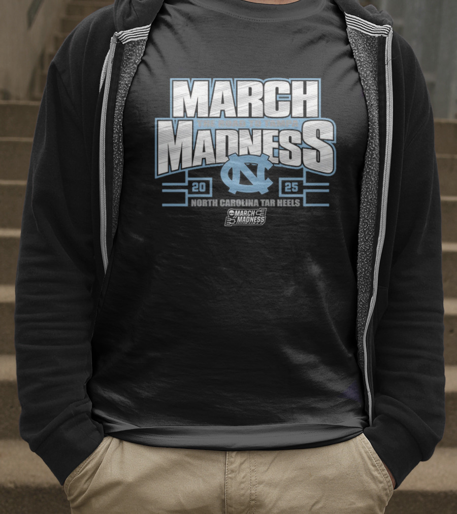 March Madness 2025 North Carolina Tar Heels Road To Tampa NCAA Tournament T-Shirt