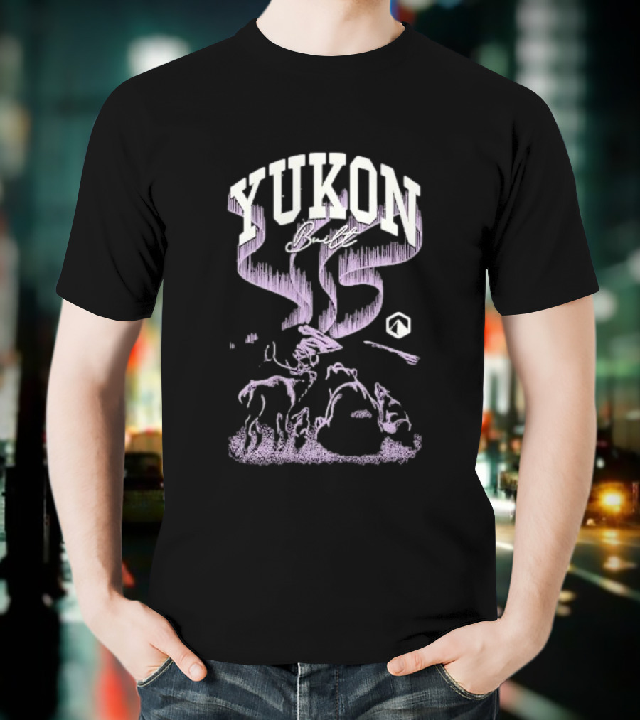 Yukon Built Northern Lights Social Club Scenery T-Shirt