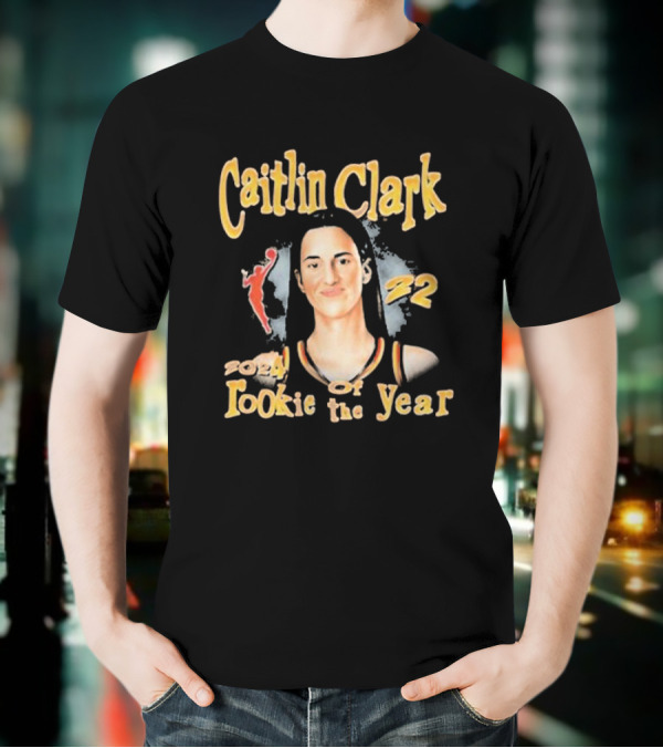 Caitlin Clark Rookie Of The Year Basketball Number 22 Player Tribute T-Shirt