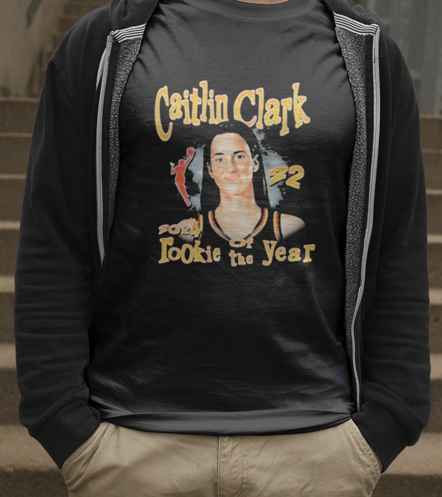 Caitlin Clark Rookie Of The Year Basketball Number 22 Player Tribute T-Shirt