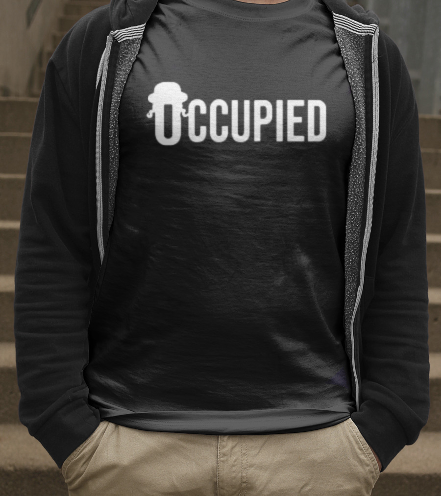 Occupied Firefighter Helmet Design T-Shirt