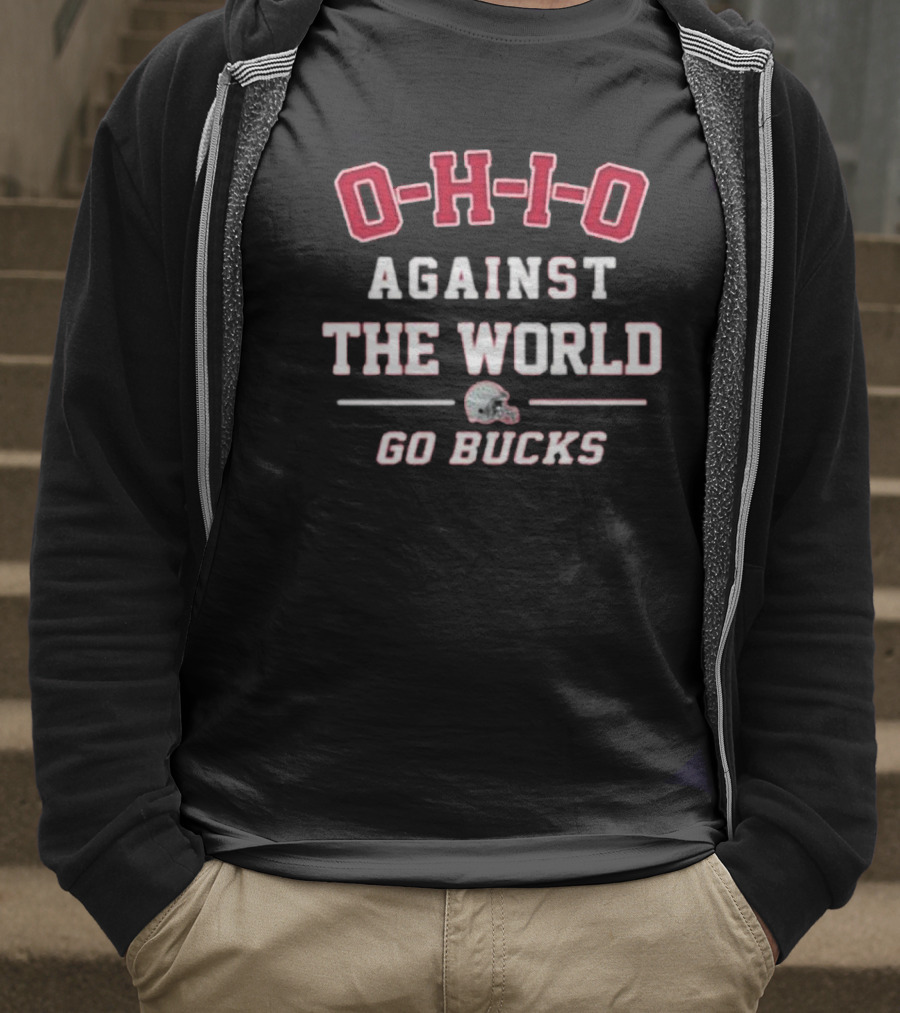 Ohio Against The World Go Bucks Helmet 2025 T-Shirt