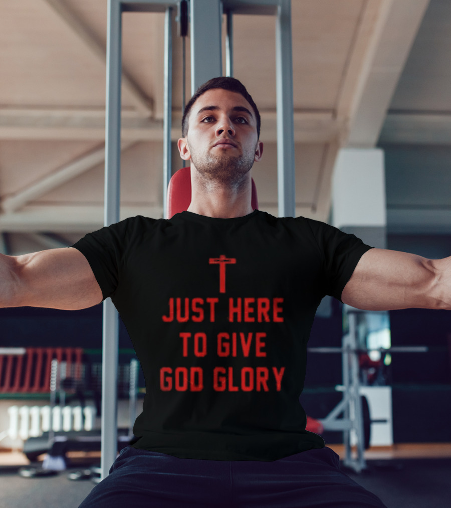 Ohio State Buckeyes Jesus Won Just Here To Give God Glory Cross T-Shirt