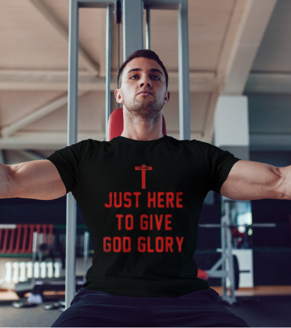 Ohio State Buckeyes Jesus Won Just Here To Give God Glory Cross T-Shirt