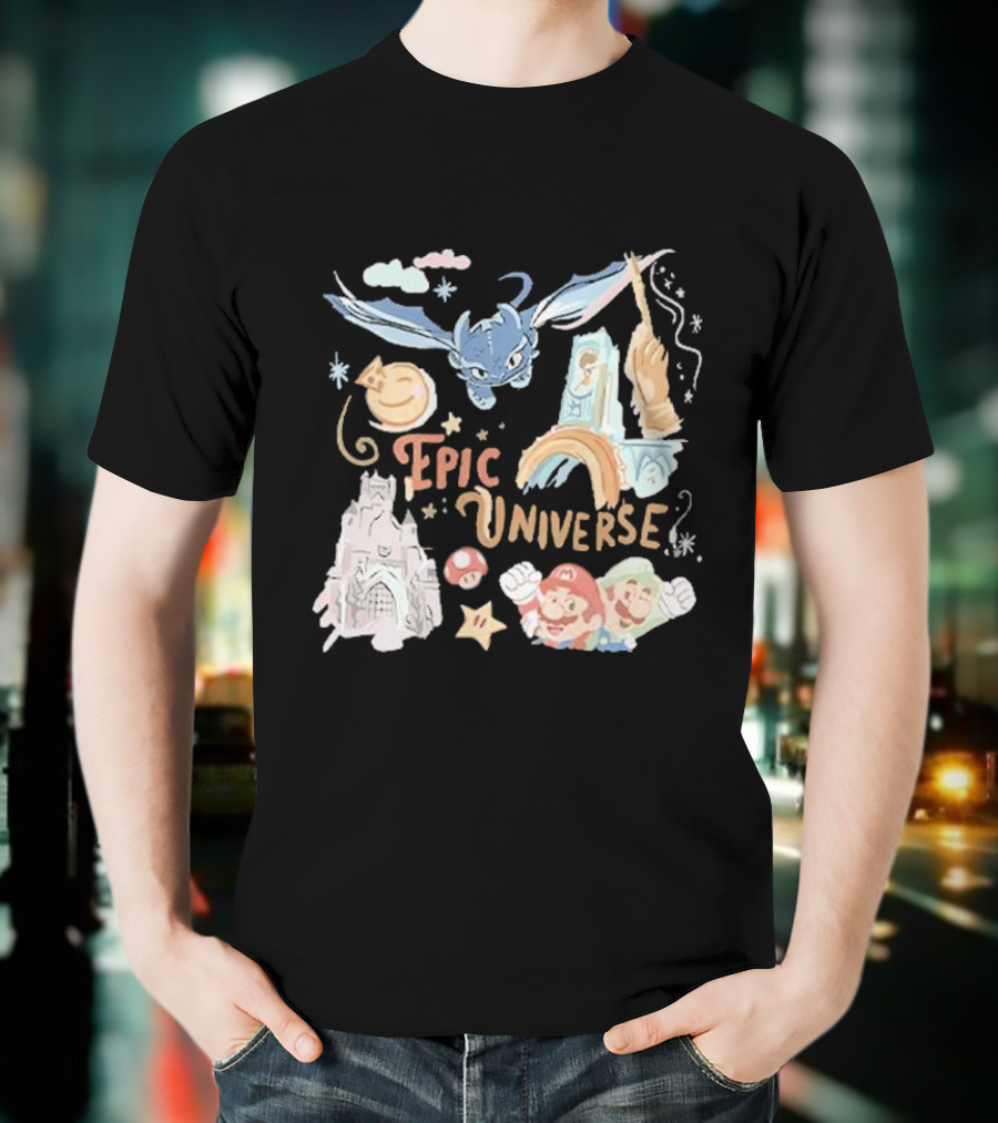 Epic Universe Mario Luigi Dragon Orlando Park Adventure T-Shirt