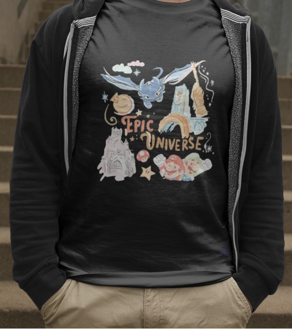 Epic Universe Mario Luigi Dragon Orlando Park Adventure T-Shirt