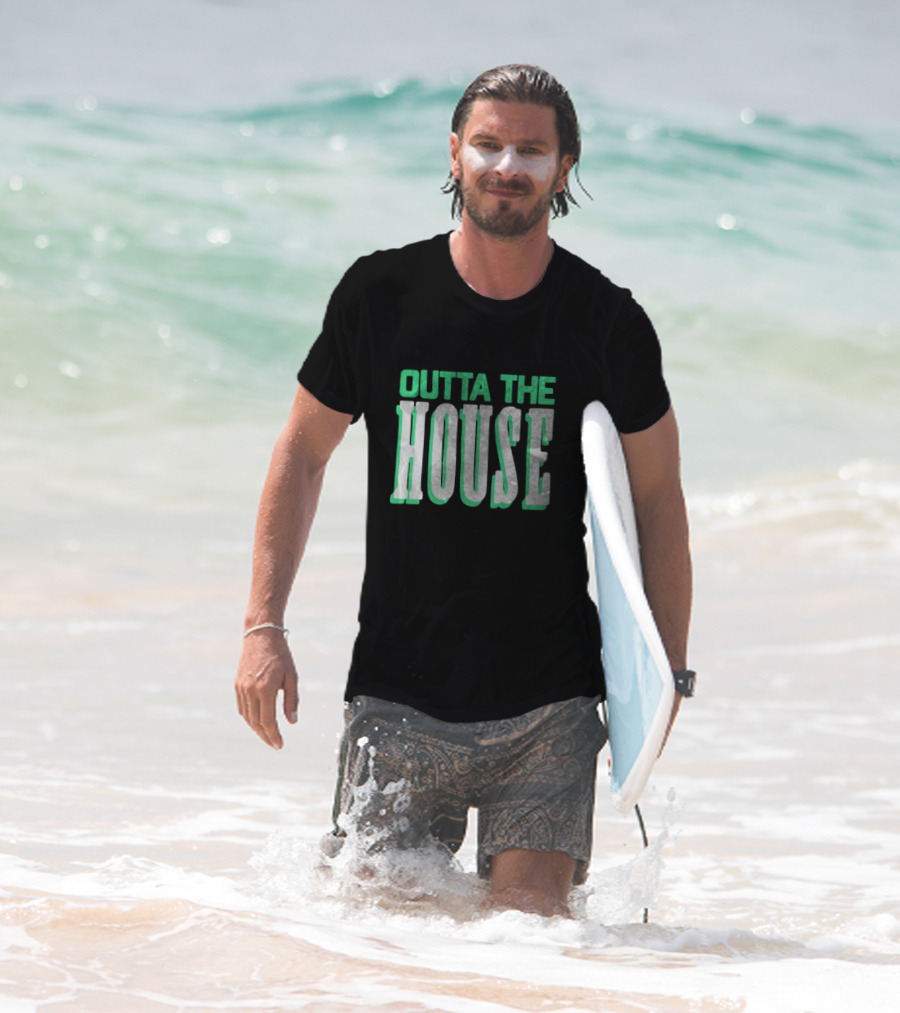 Outta The House Large Block Letter Style T-Shirt