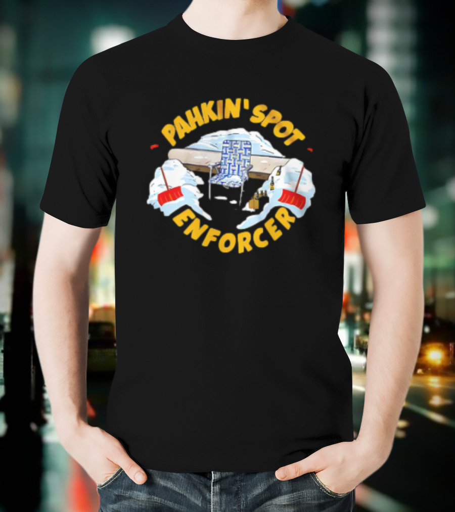Pahkin’ Spot Enforcer Hockey Ice Rink Shovels T-Shirt