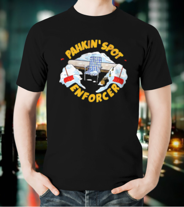 Pahkin’ Spot Enforcer Hockey Ice Rink Shovels T-Shirt