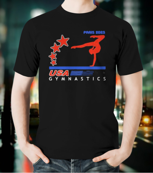 Paris 2025 USA Gymnastics Stars T-Shirt