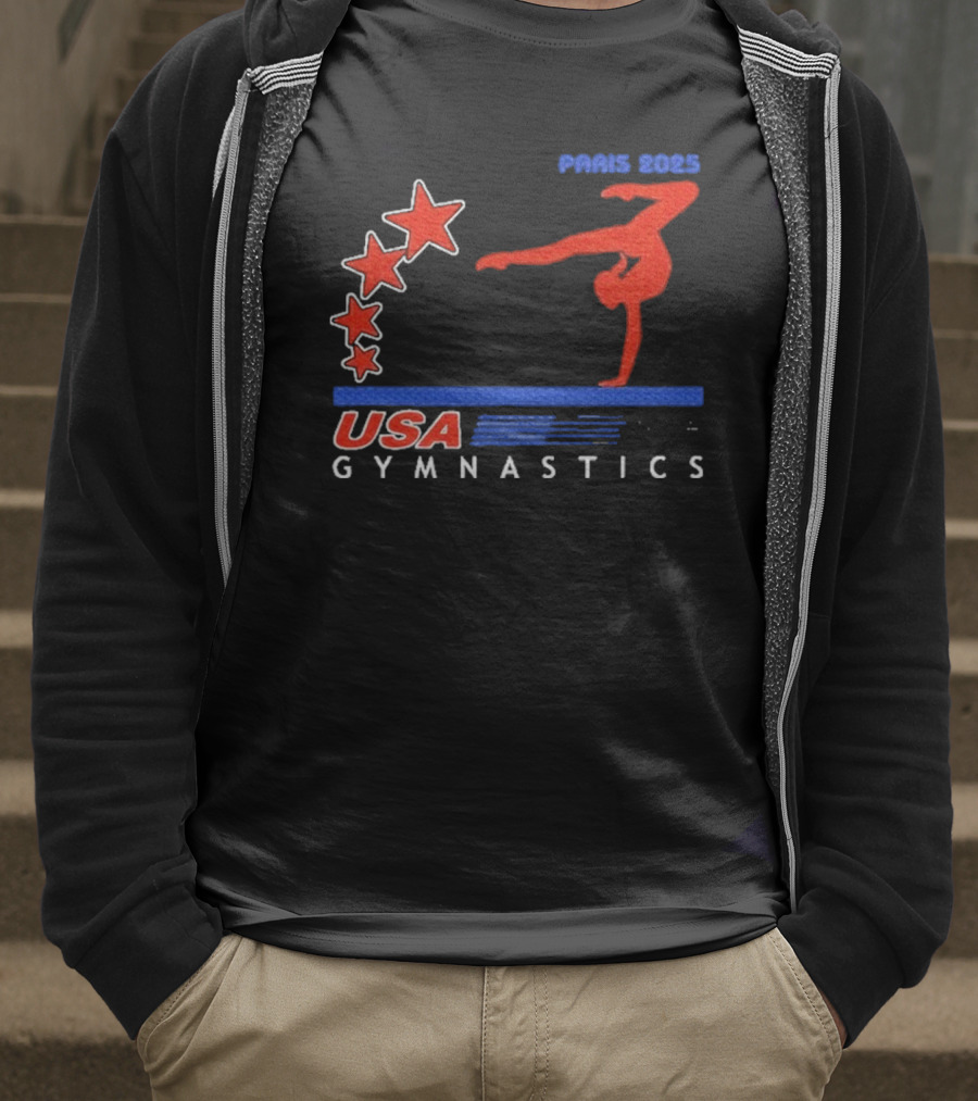 Paris 2025 USA Gymnastics Stars T-Shirt