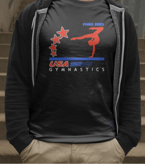 Paris 2025 USA Gymnastics Stars T-Shirt