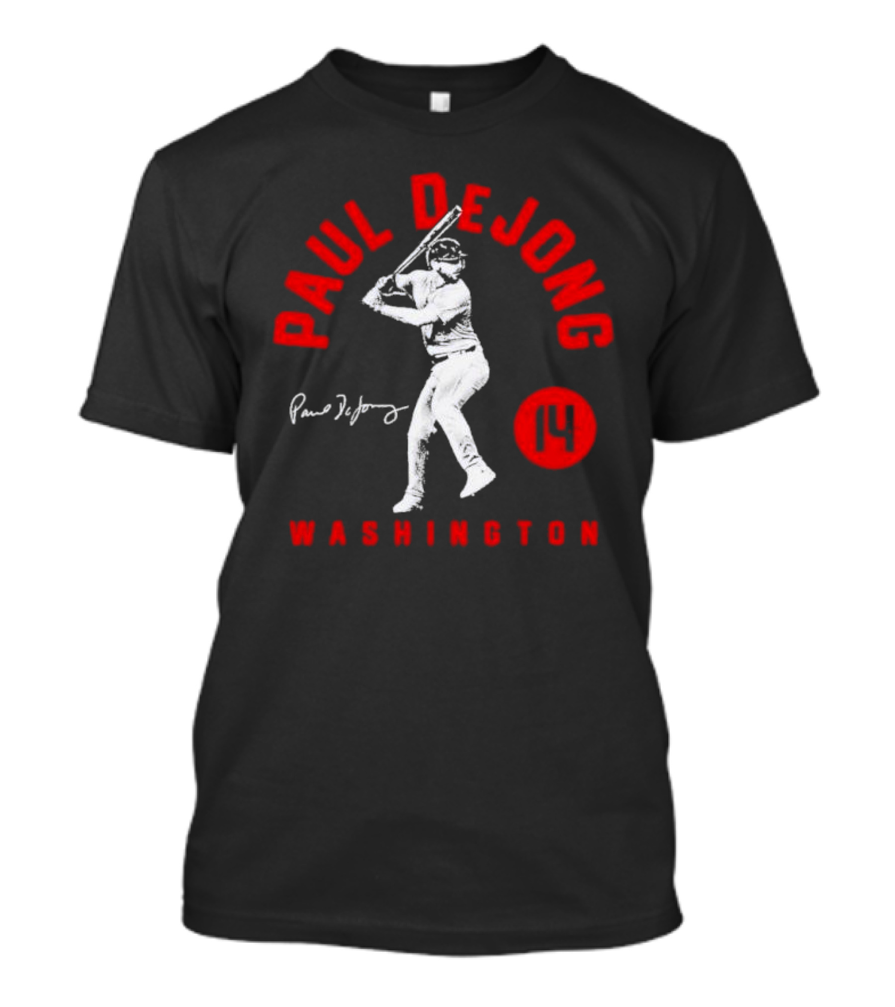 Paul DeJong Washington Nationals Signature Cartoon Number 14 T-Shirt