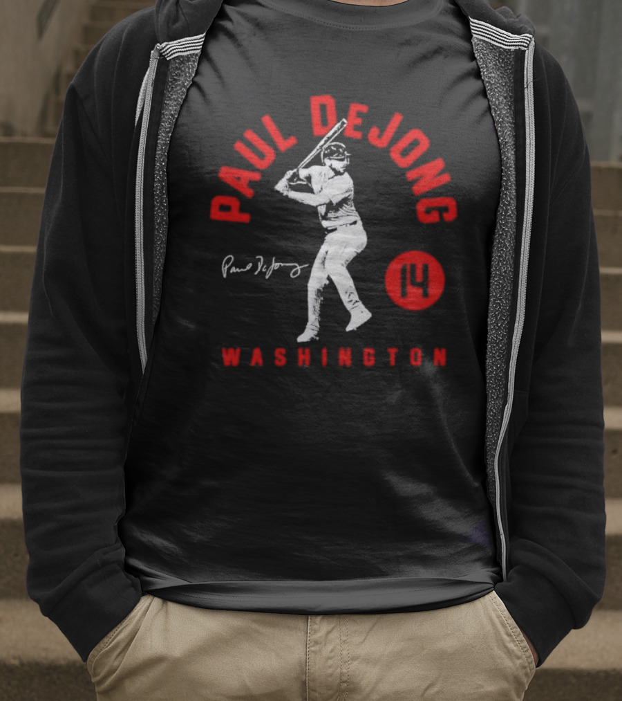 Paul DeJong Washington Nationals Signature Cartoon Number 14 T-Shirt