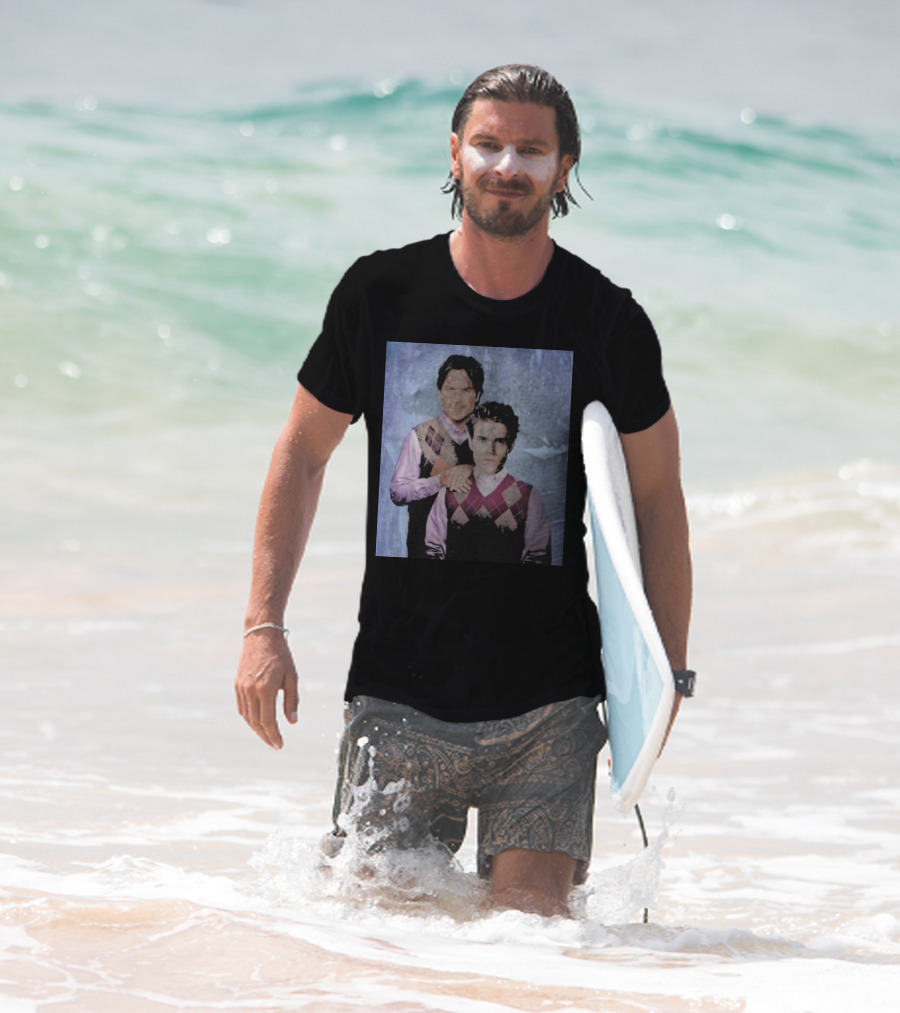 Paul Wesley Ian Somerhalder Argyle Sweater Parody T-Shirt