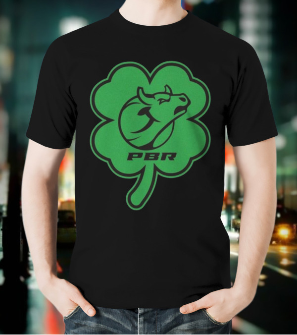 PBR Bull Head Clover Emblem T-Shirt