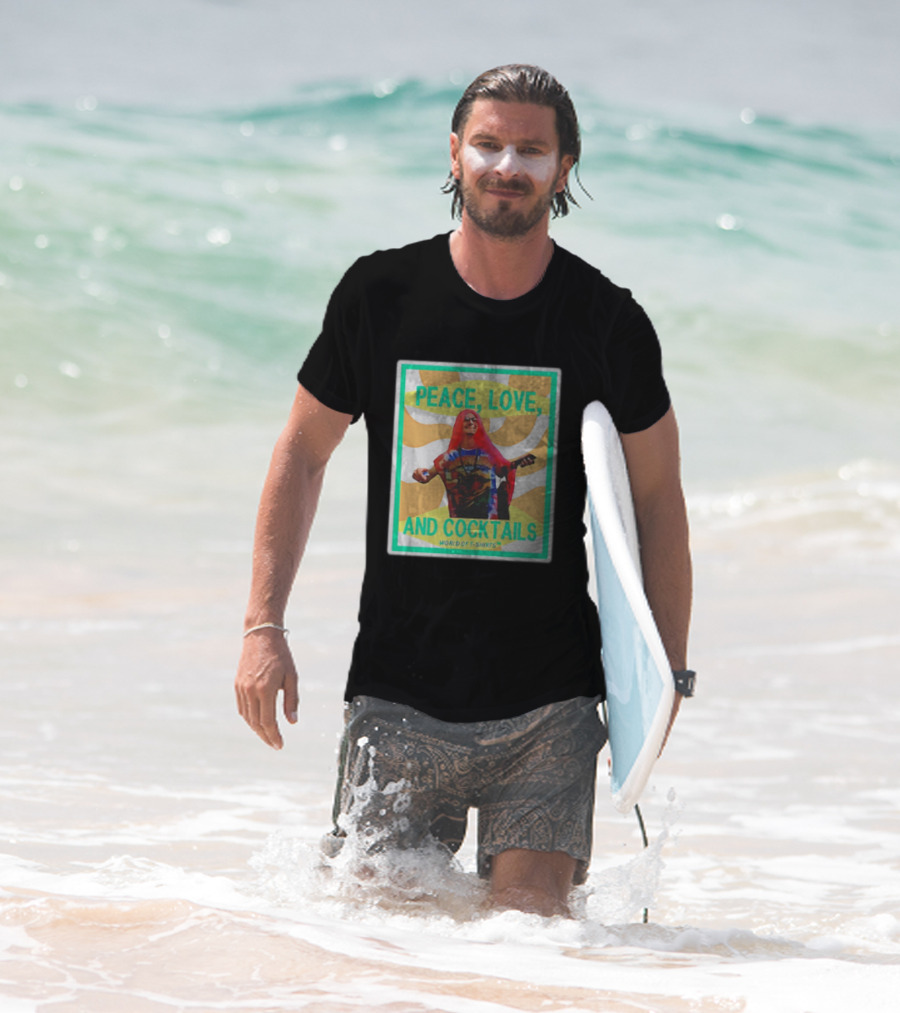 World Of S Peace Love And Cocktails T-Shirt