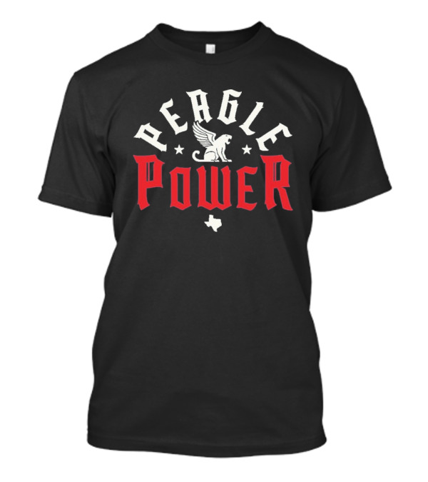 Peagle Power Winged Griffin Texas Baseball T-Shirt