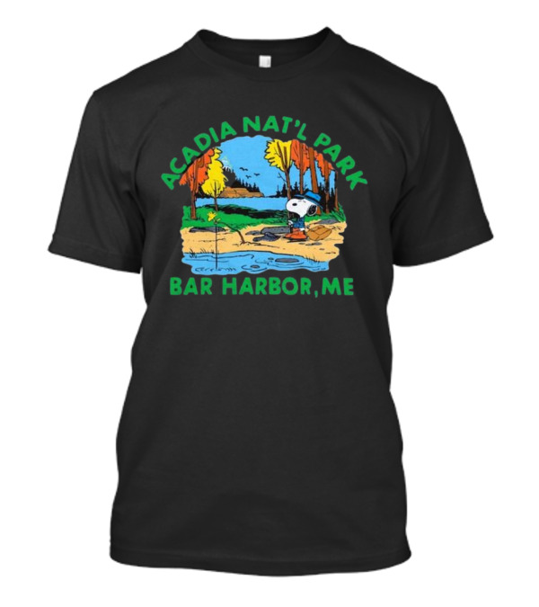Peanuts Snoopy Acadia Nat'l Park Bar Harbor ME T-Shirt
