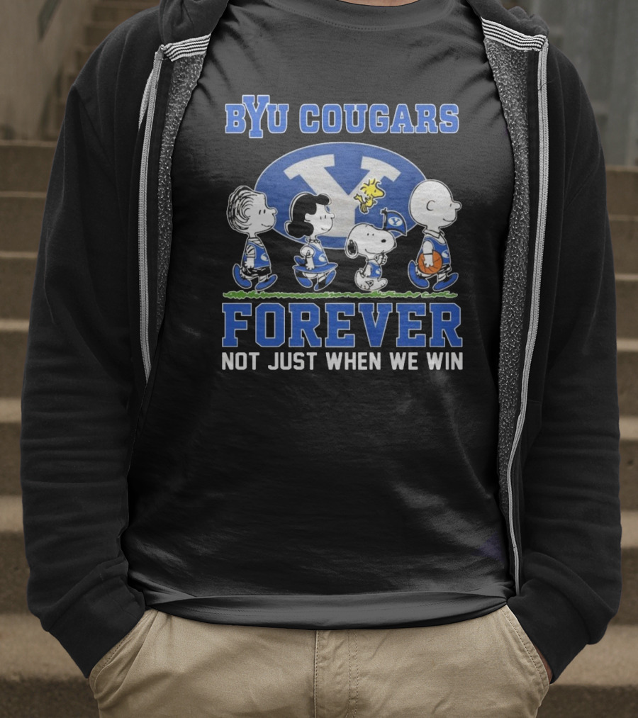 BYU Cougars Peanuts Characters Forever Not Just When We Win T-Shirt