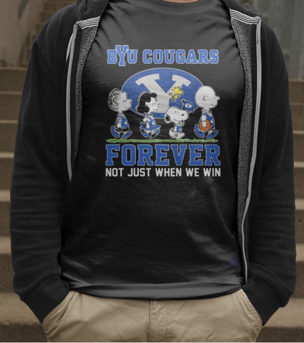 BYU Cougars Peanuts Characters Forever Not Just When We Win T-Shirt