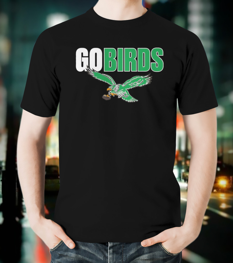 Philadelphia Eagles Go Birds Flying Eagle Emblem T-Shirt