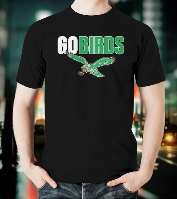 Philadelphia Eagles Go Birds Flying Eagle Emblem T-Shirt