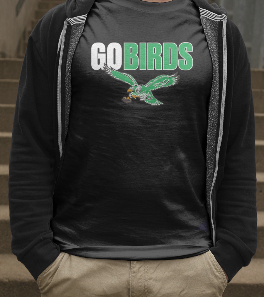 Philadelphia Eagles Go Birds Flying Eagle Emblem T-Shirt