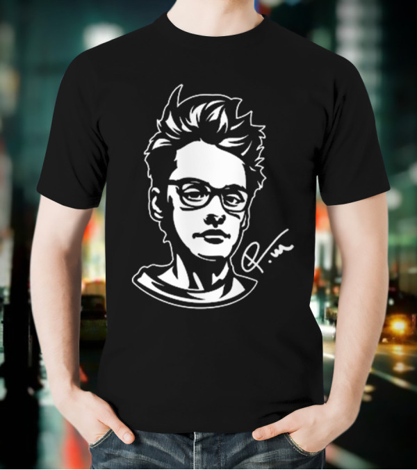 Petteri Mäkiranta Signature Illustration With Glasses And Spiky Hair T-Shirt