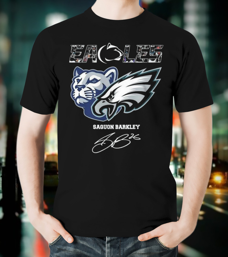 Eagles Penn State Saquon Barkley Signature T-Shirt
