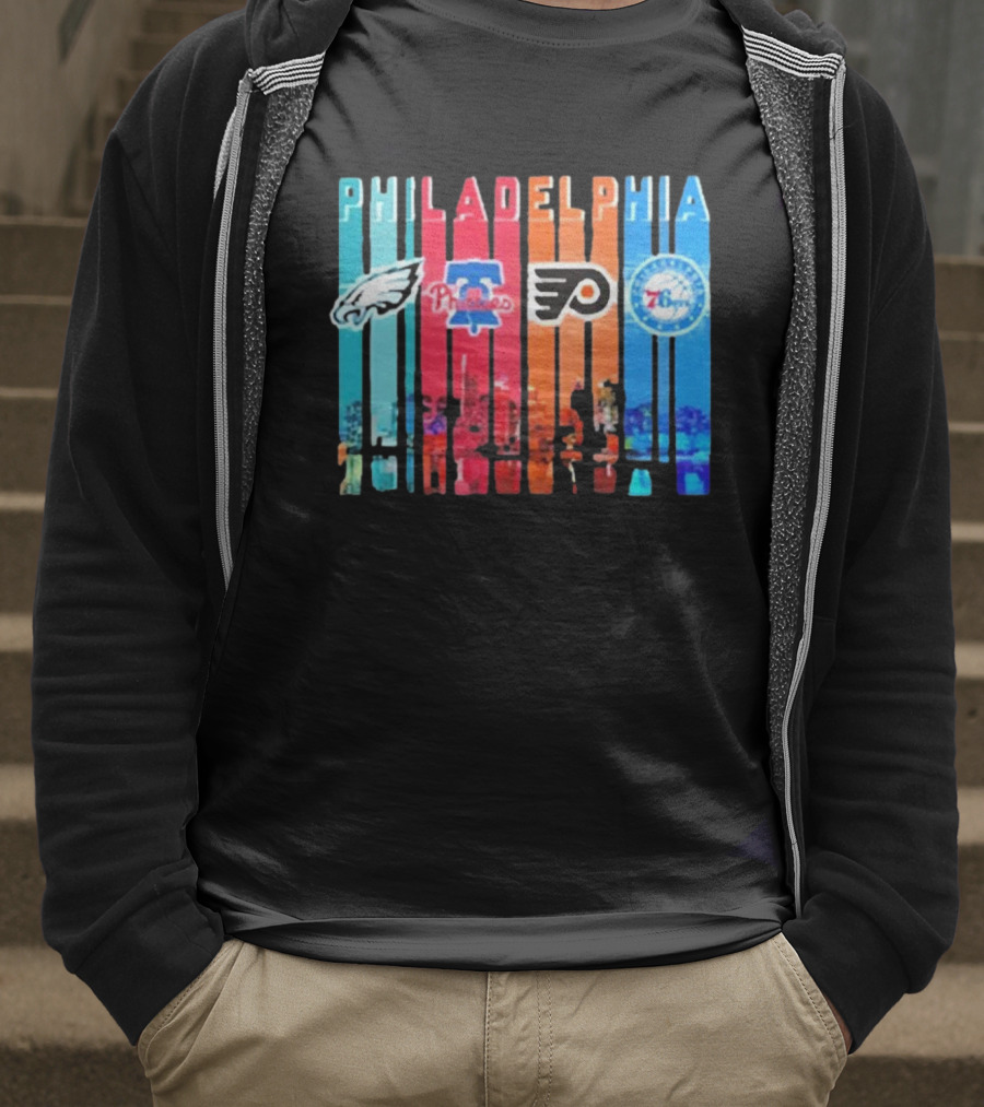 Philadelphia Eagles Phillies Flyers 76ers Sports 2025 T-Shirt