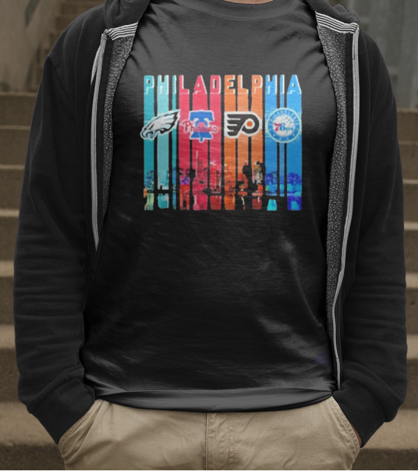 Philadelphia Eagles Phillies Flyers 76ers Sports 2025 T-Shirt