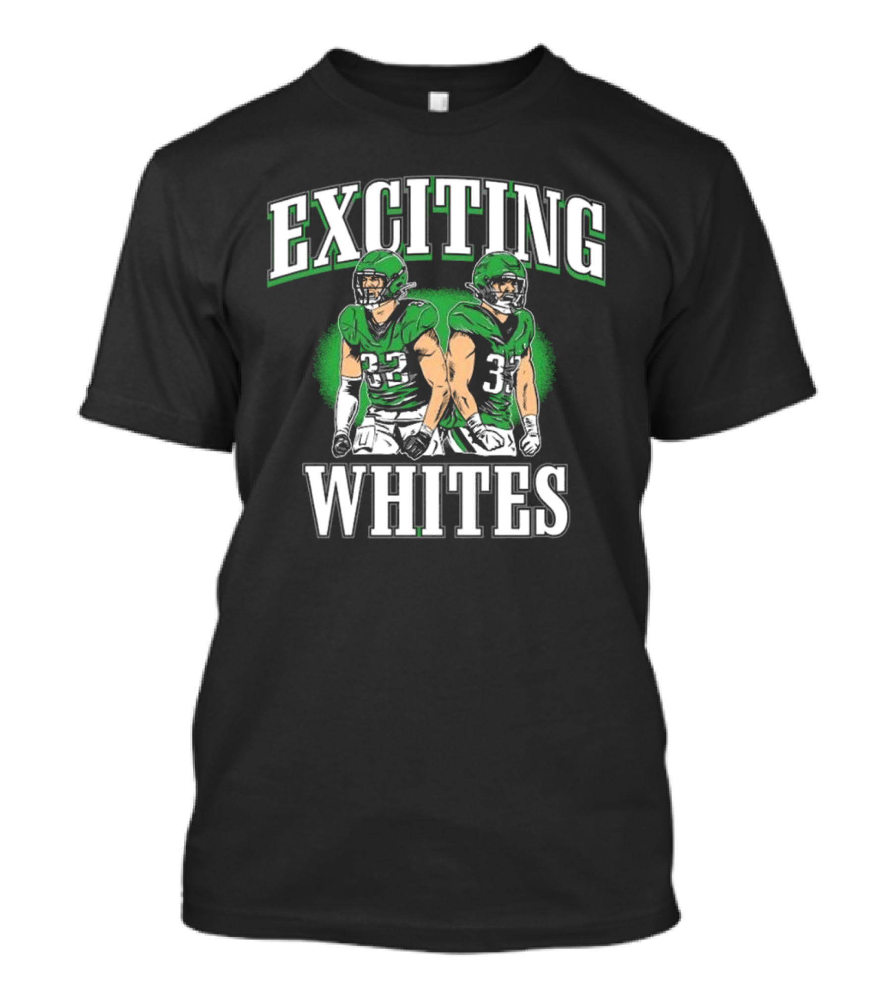 Exciting Whites Philly 2025 Football Players In Green Jerseys T-Shirt