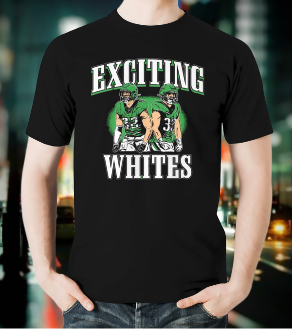 Exciting Whites Philly 2025 Football Players In Green Jerseys T-Shirt