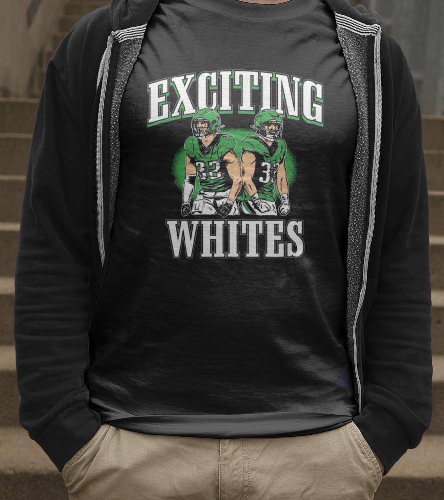 Exciting Whites Philly 2025 Football Players In Green Jerseys T-Shirt