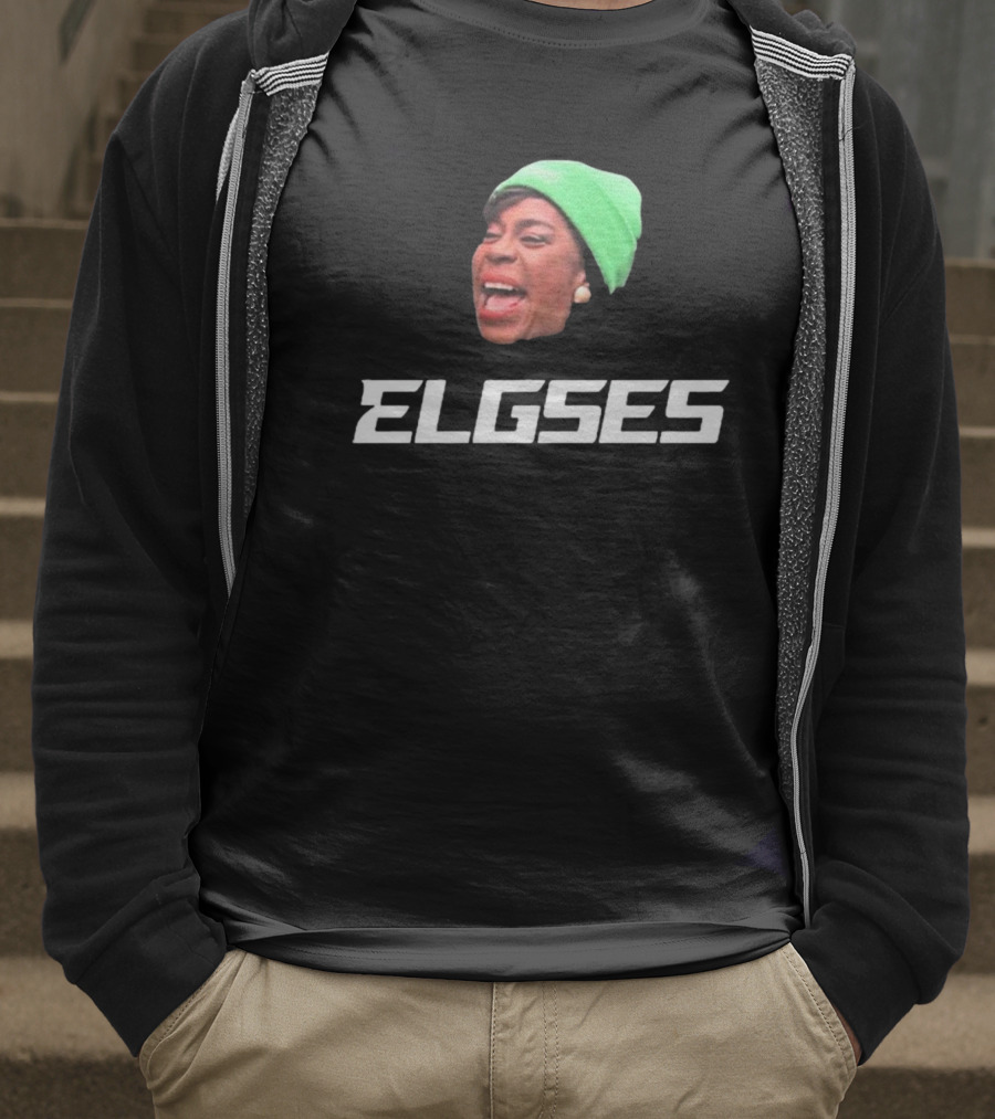 Philly Mayor Cherelle Parker Elgses Green Beanie Image T-Shirt