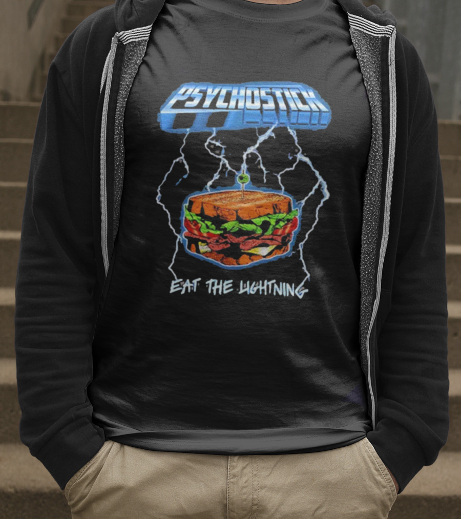 Psychostick Eat The Lightning Sandwich With Lightning Bolts T-Shirt
