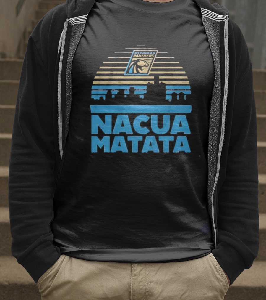 Nacua Matata Michigan Panthers Skyline Lion Icon T-Shirt