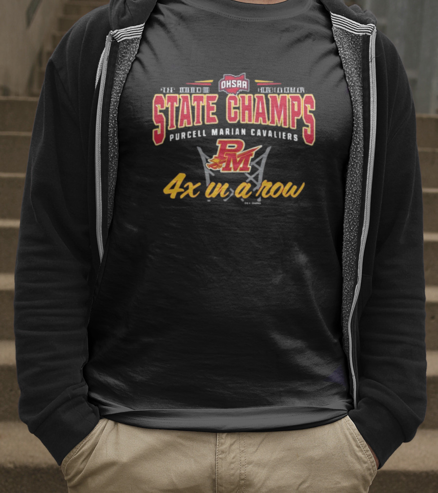 Purcell Marian Cavaliers 2025 OHSAA State Champs Girls Basketball 4x In A Row T-Shirt