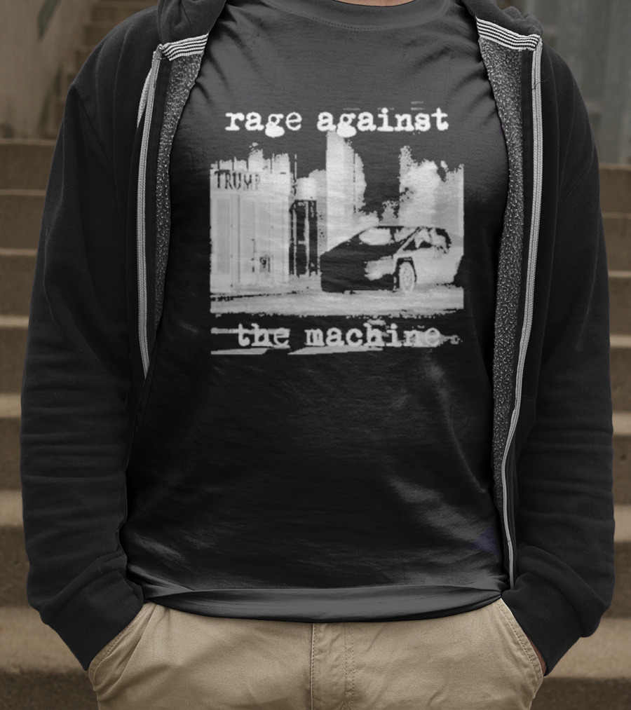 Rage Against The Machine Car Explosion Outside Building T-Shirt
