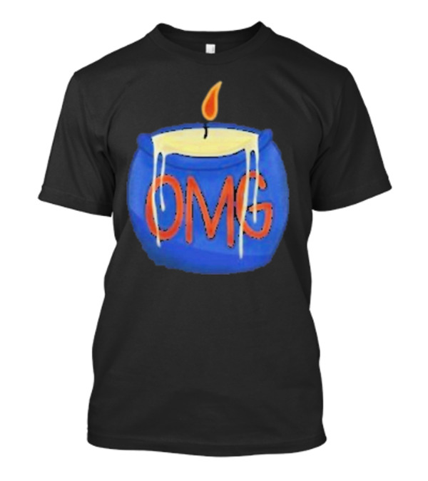 OMG Rally Candle Iconic Blue Wax Flame T-Shirt