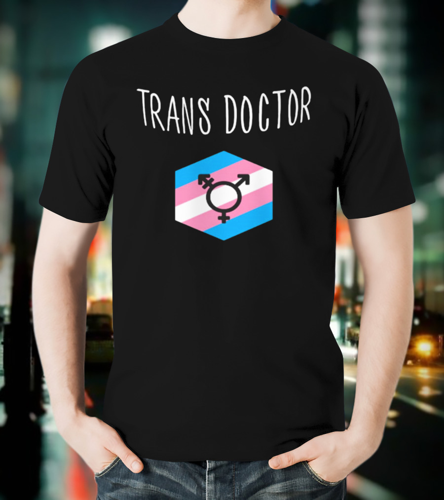 Trans Doctor Pride Symbol Hexagon T-Shirt