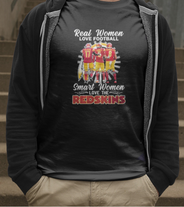 Real Women Love Football Smart Women Love The Redskins Mclaurin Daniels Robinson Jr T-Shirt