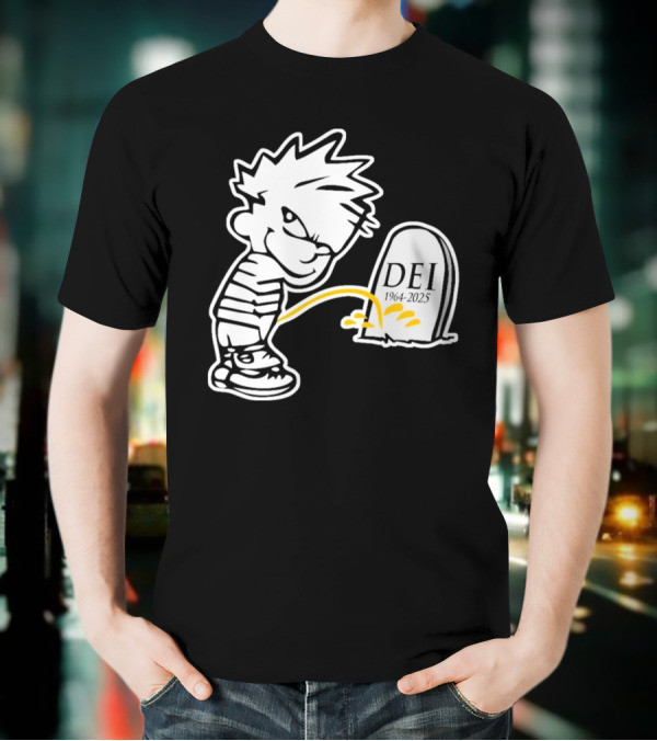 RIP DEI 1964-2025 Comic Tribute With Cartoon Character T-Shirt