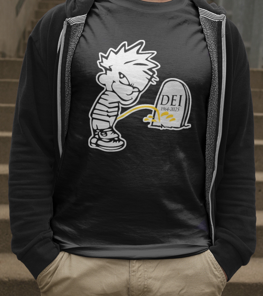RIP DEI 1964-2025 Comic Tribute With Cartoon Character T-Shirt