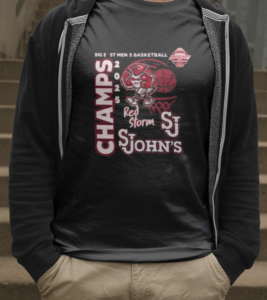 Big East Men's Basketball 2025 Champs St. John's Red Storm T-Shirt