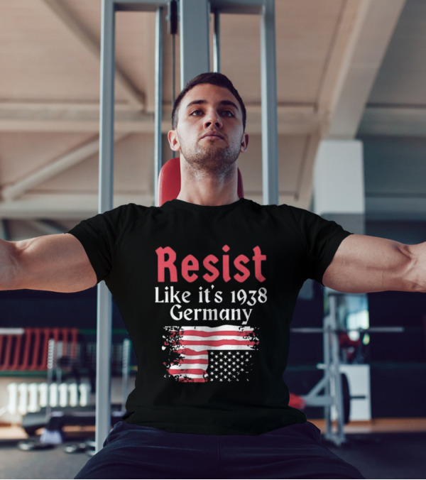 Resist Like It’s 1938 Germany American Flag Distress Style T-Shirt