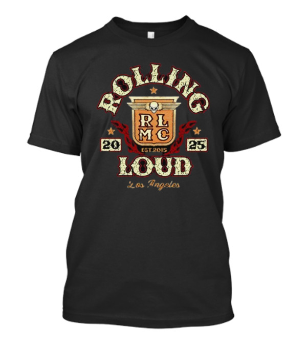 Rolling Loud RLMC Los Angeles 25 Moto Crest 2015 T-Shirt
