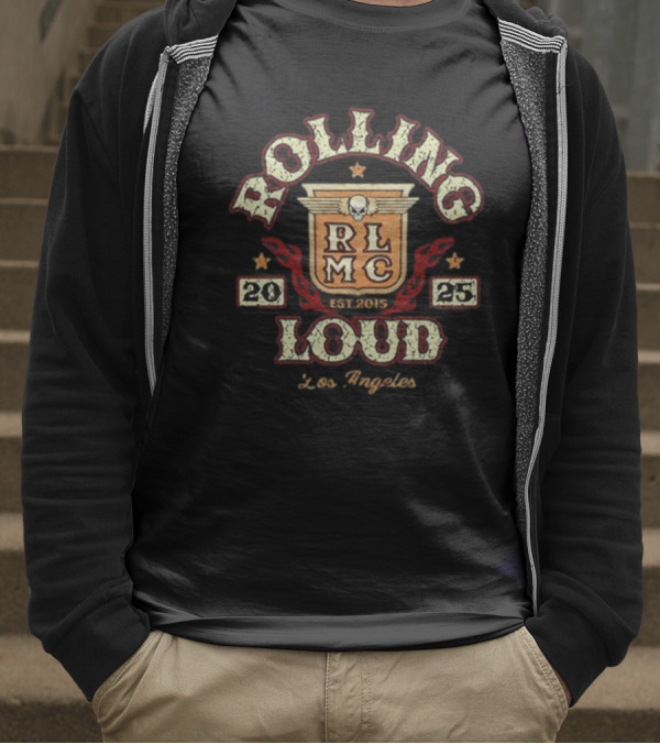 Rolling Loud RLMC Los Angeles 25 Moto Crest 2015 T-Shirt